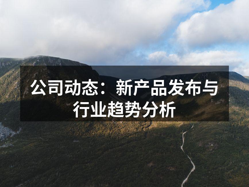 公司动态：新产品发布与行业趋势分析