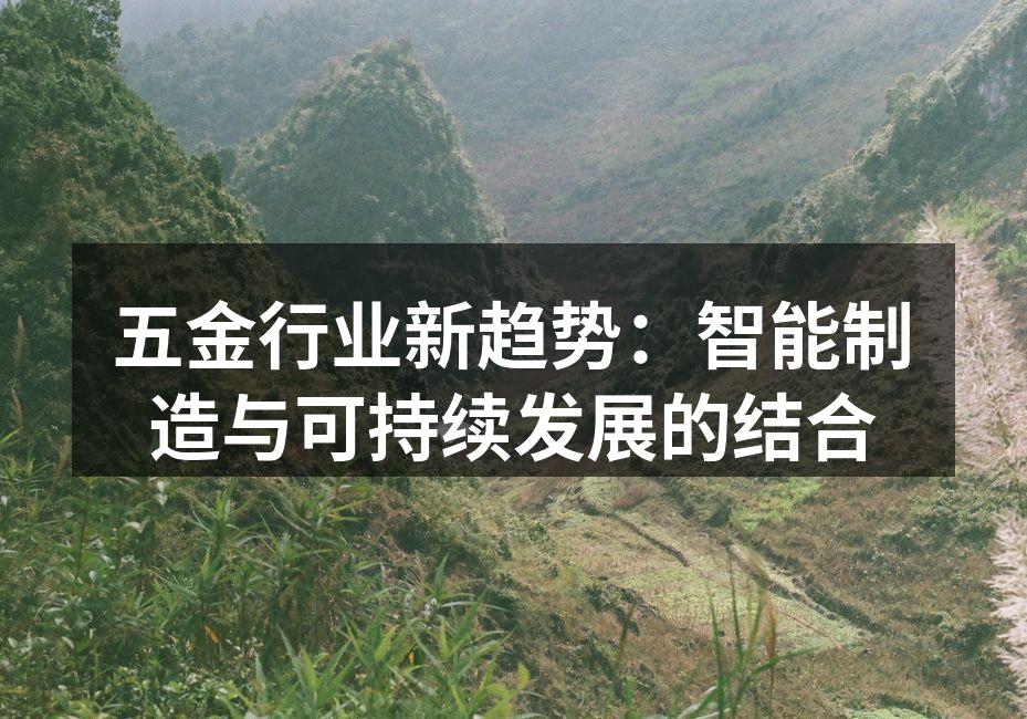 五金行业新趋势:智能制造与可持续发展的结合